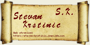 Stevan Krstinić vizit kartica